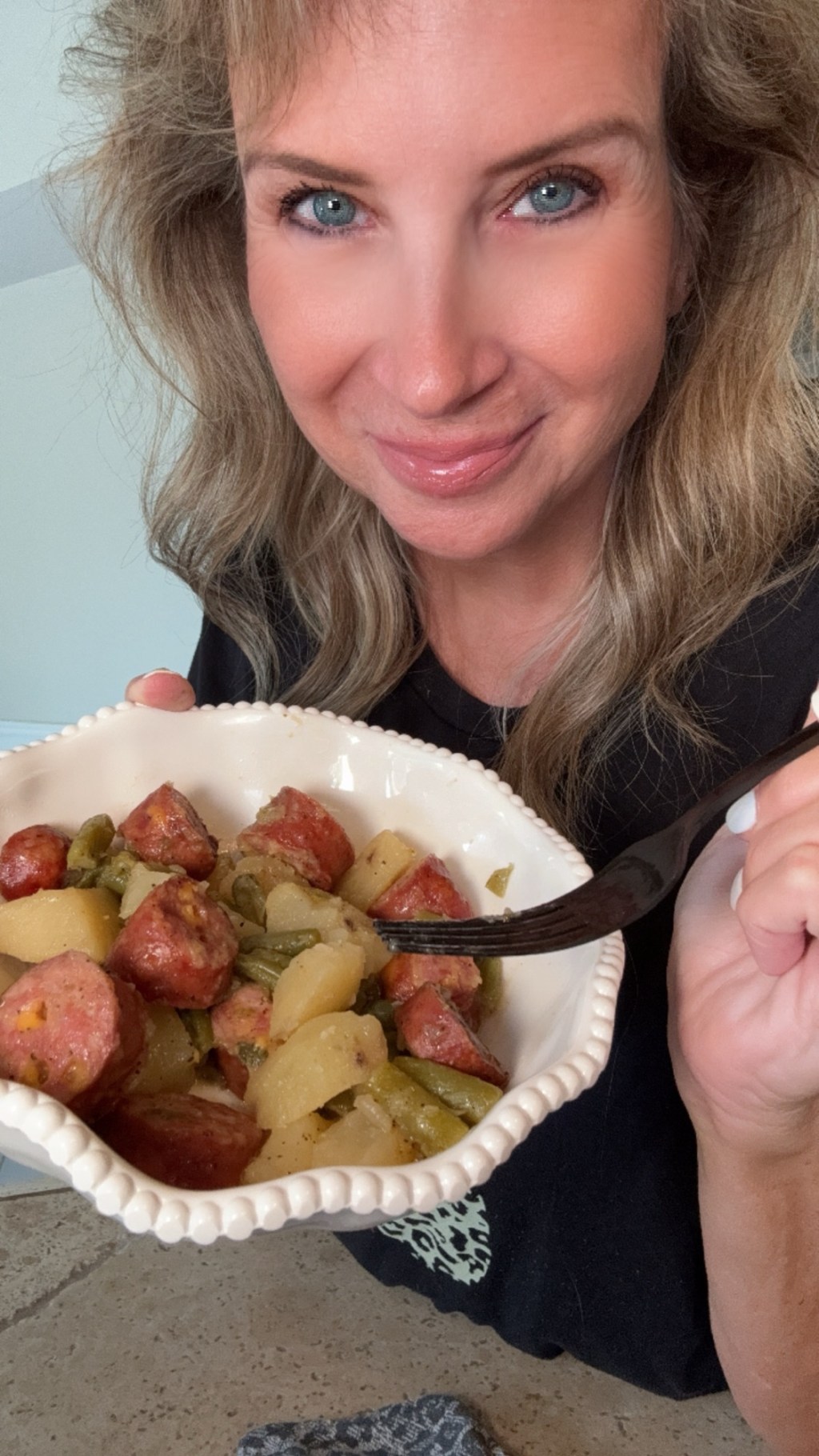 Crockpot Sausage, Potatoes, and Green&nbsp;Beans